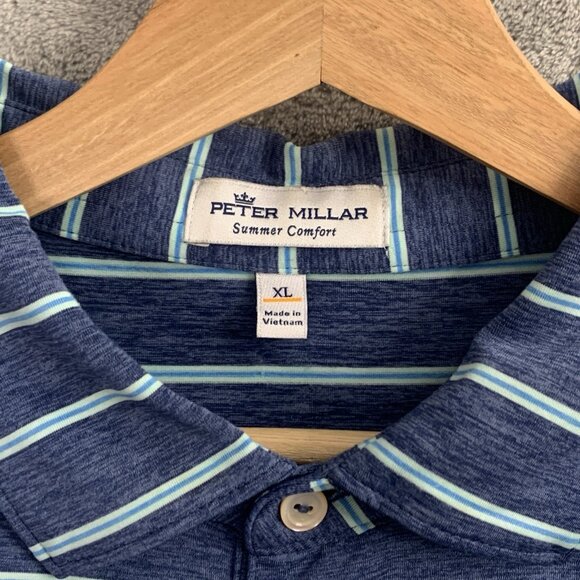Peter Millar Shirt Mens XL Summer Comfort Golf Polo Saturday Team Embroidered - Picture 7 of 11